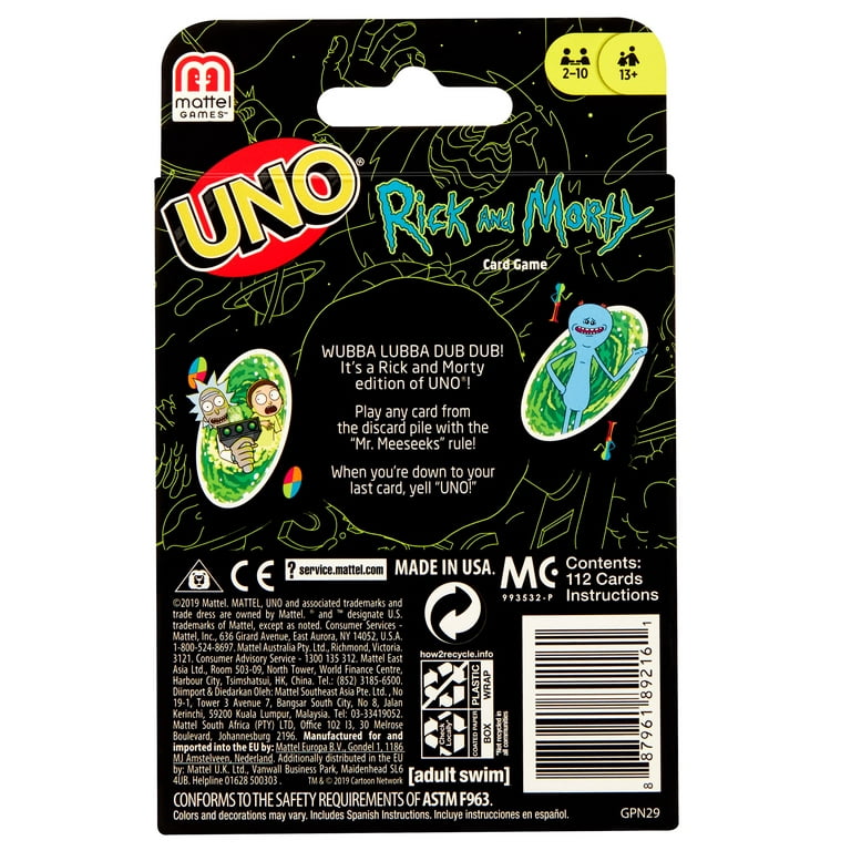 UNO x Rick & Morty Card Game