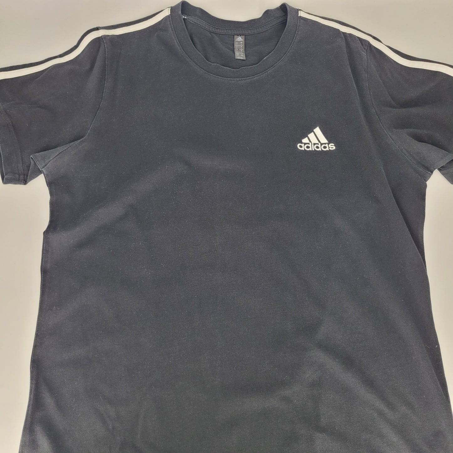 Adidas Three Stripes T-Shirt - Black [L]