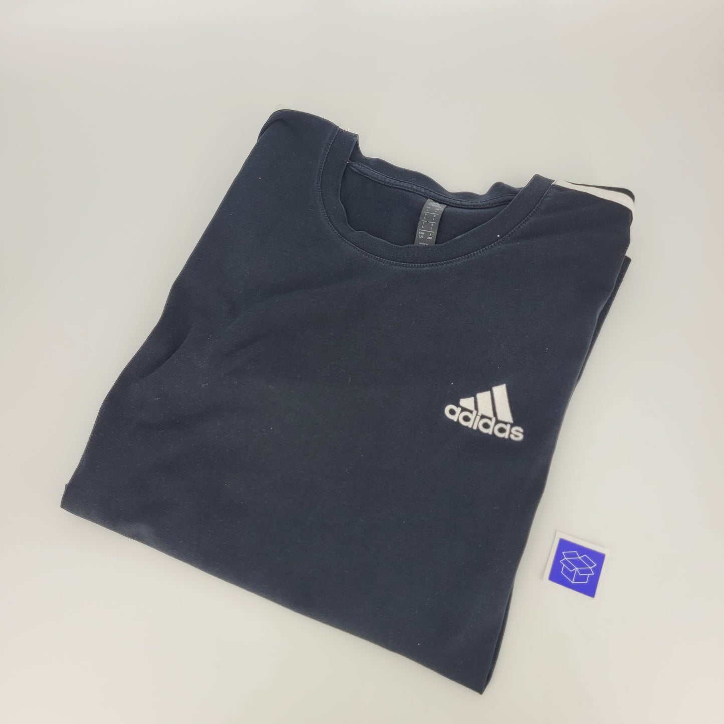 Adidas Three Stripes T-Shirt - Black [L]