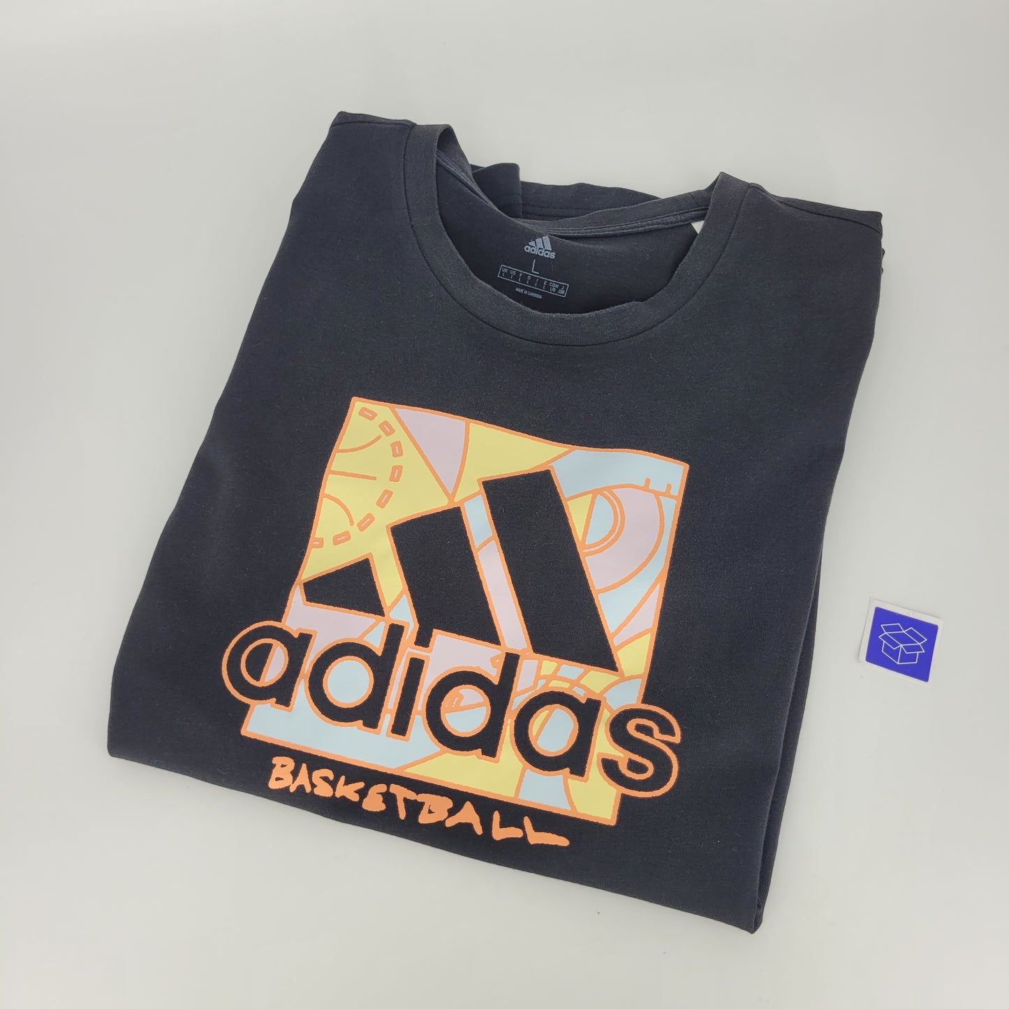 Adidas Basketball Graphic T-Shirt - Black [L]