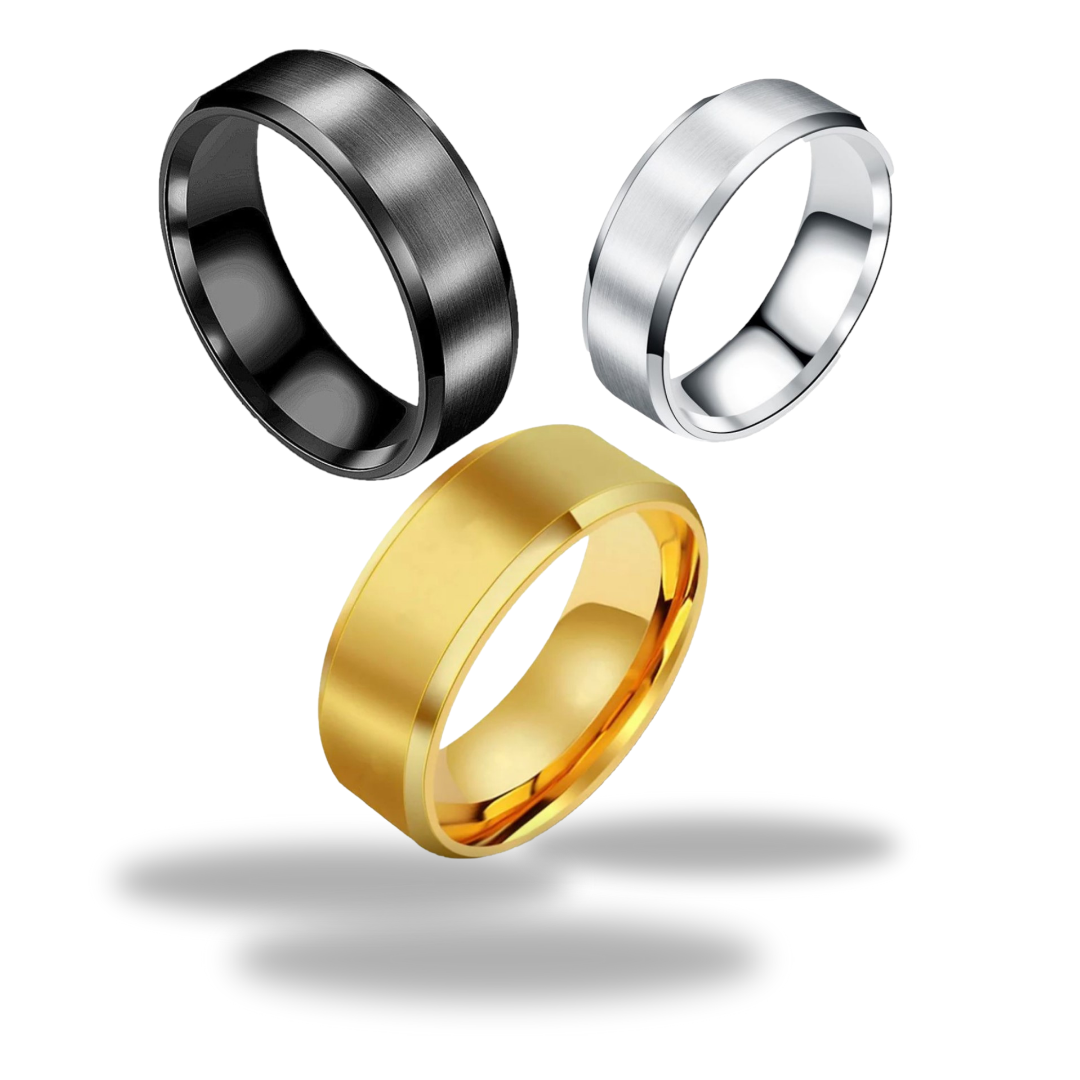 Stainless Steel Rings (Set of 3)