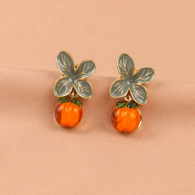 Persimmon Dangle Earrings (S925 Post)